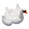 Swim Central 75" Inflatable White and Black Giant Swan Swimming Pool Ride-On Float Toy